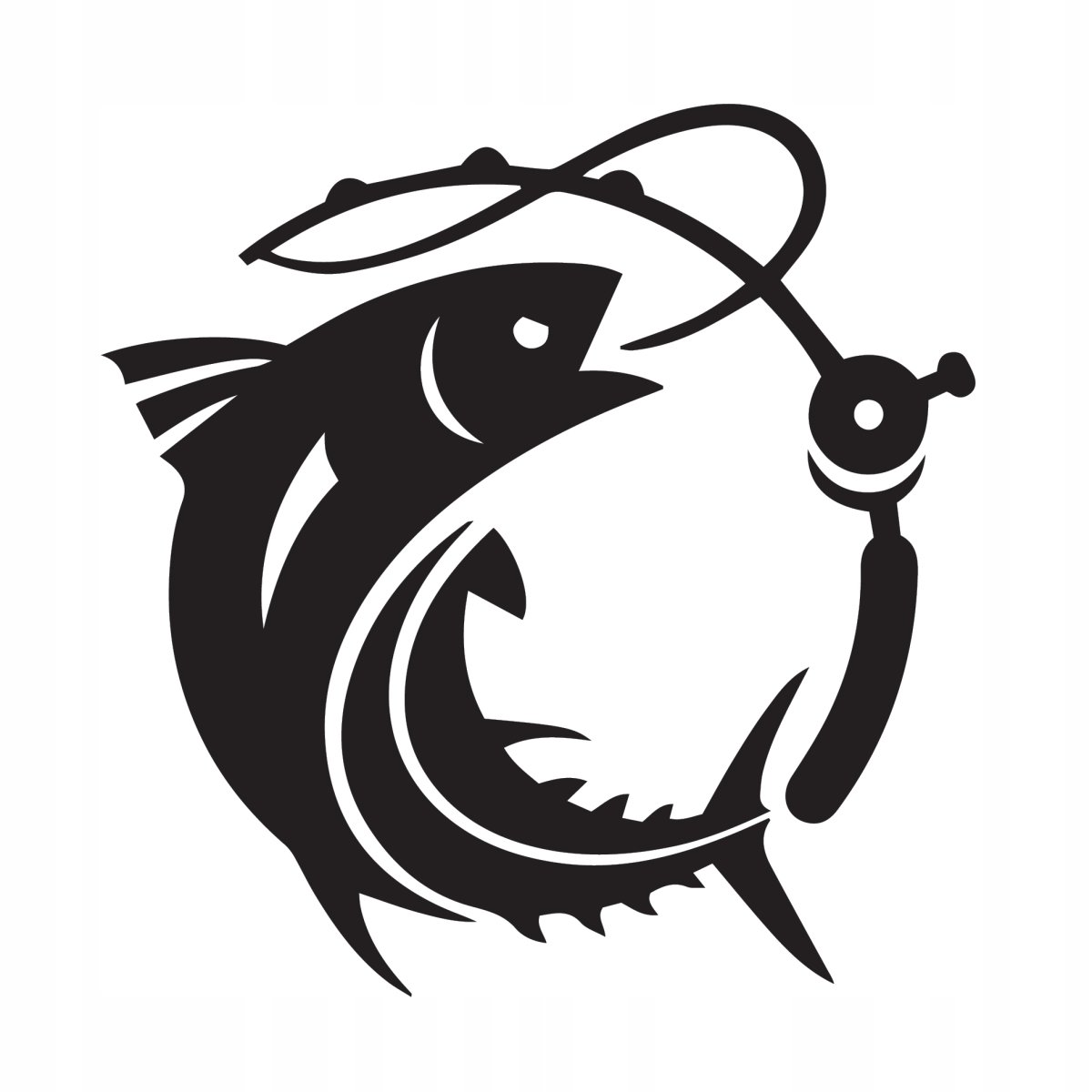 Рыбак и рыба макет силуэт