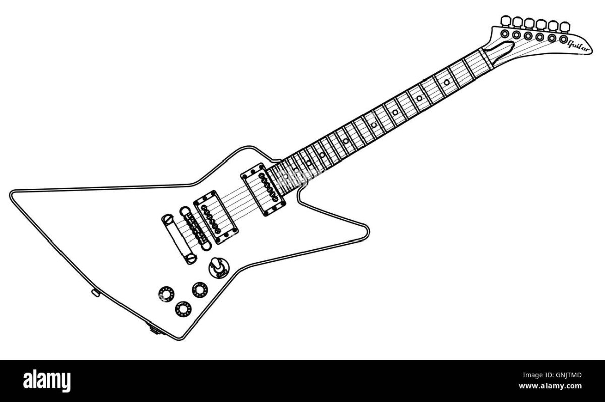 Электрогитара схематично