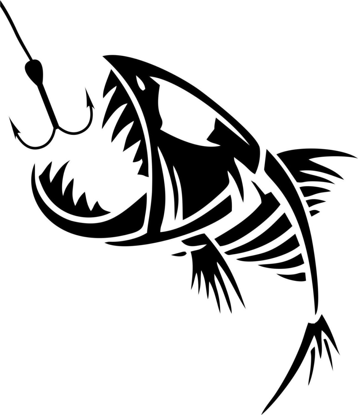 Трафарет рыбака