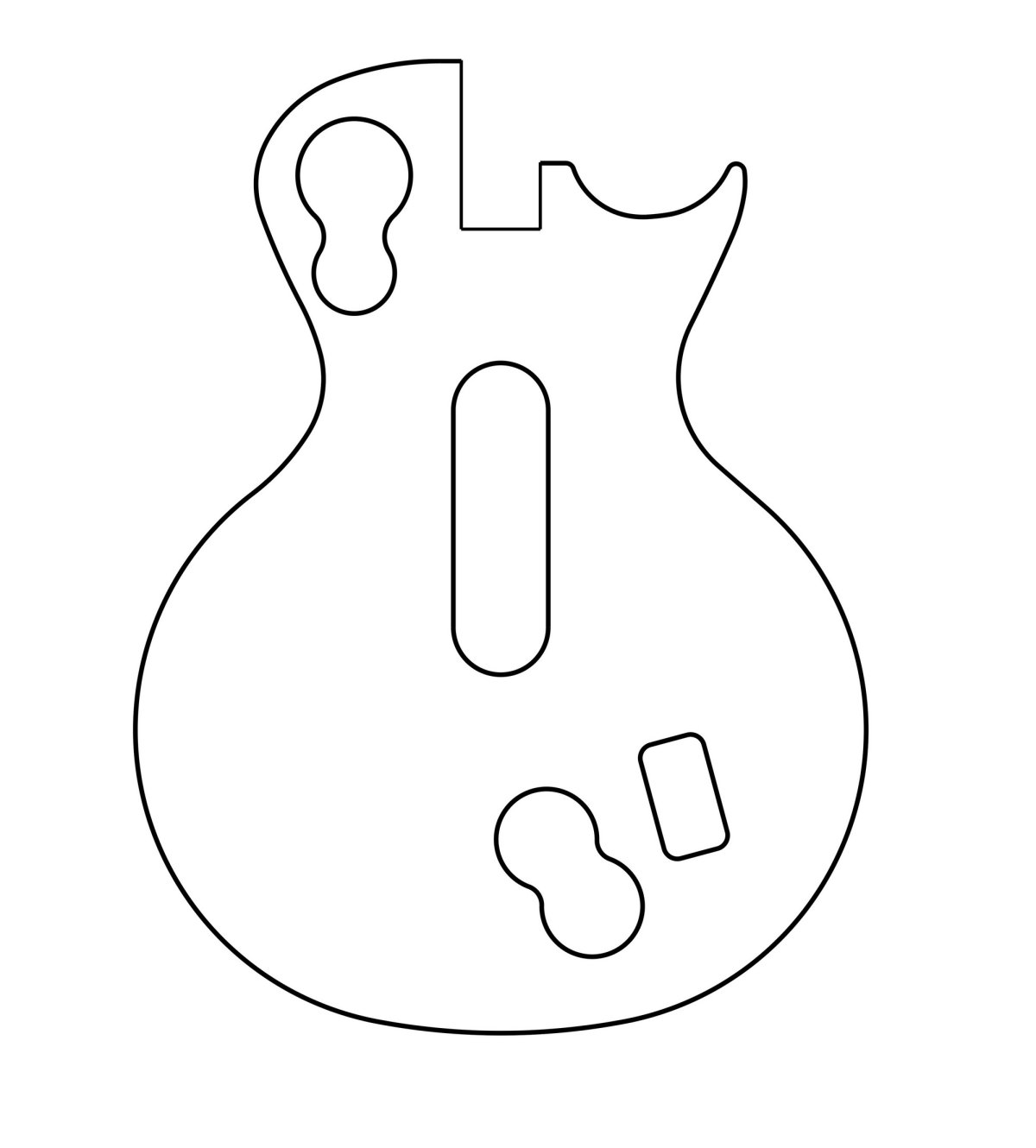 Гитара трафарет для вырезания