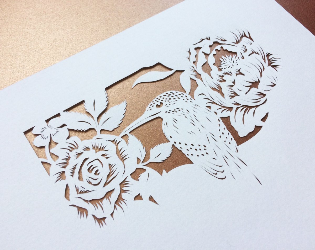 Ажурное вырезание птицы