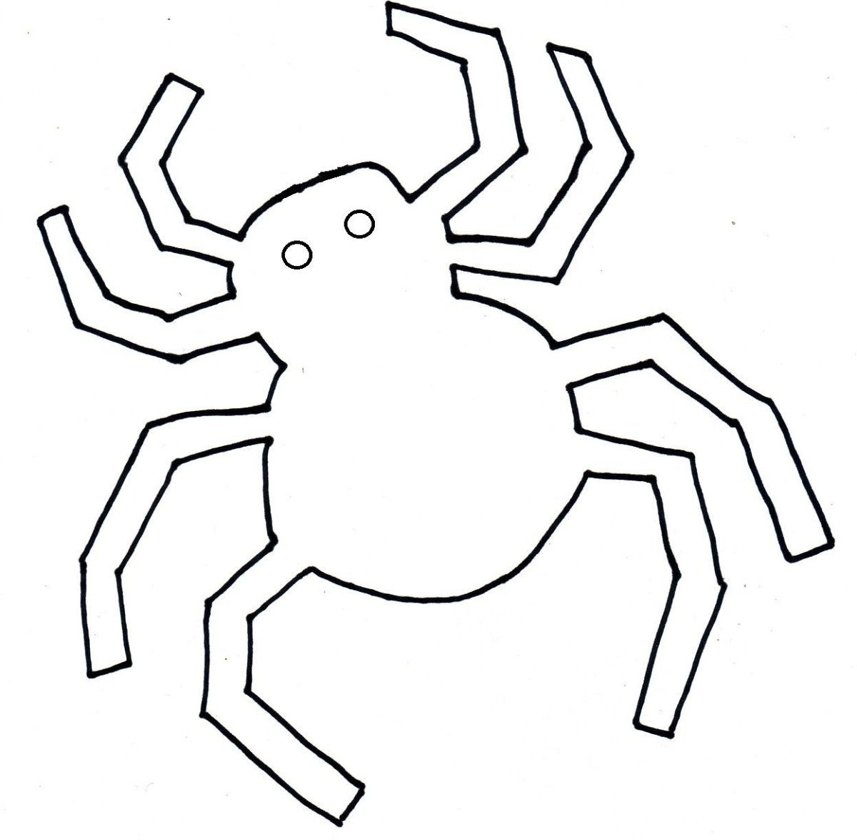 Трафарет паука для вырезания