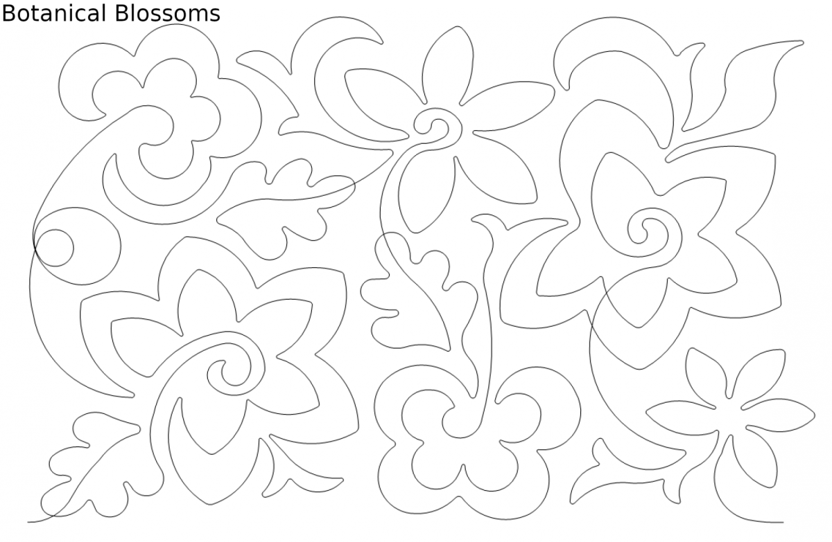 Растительный узор для стёжки