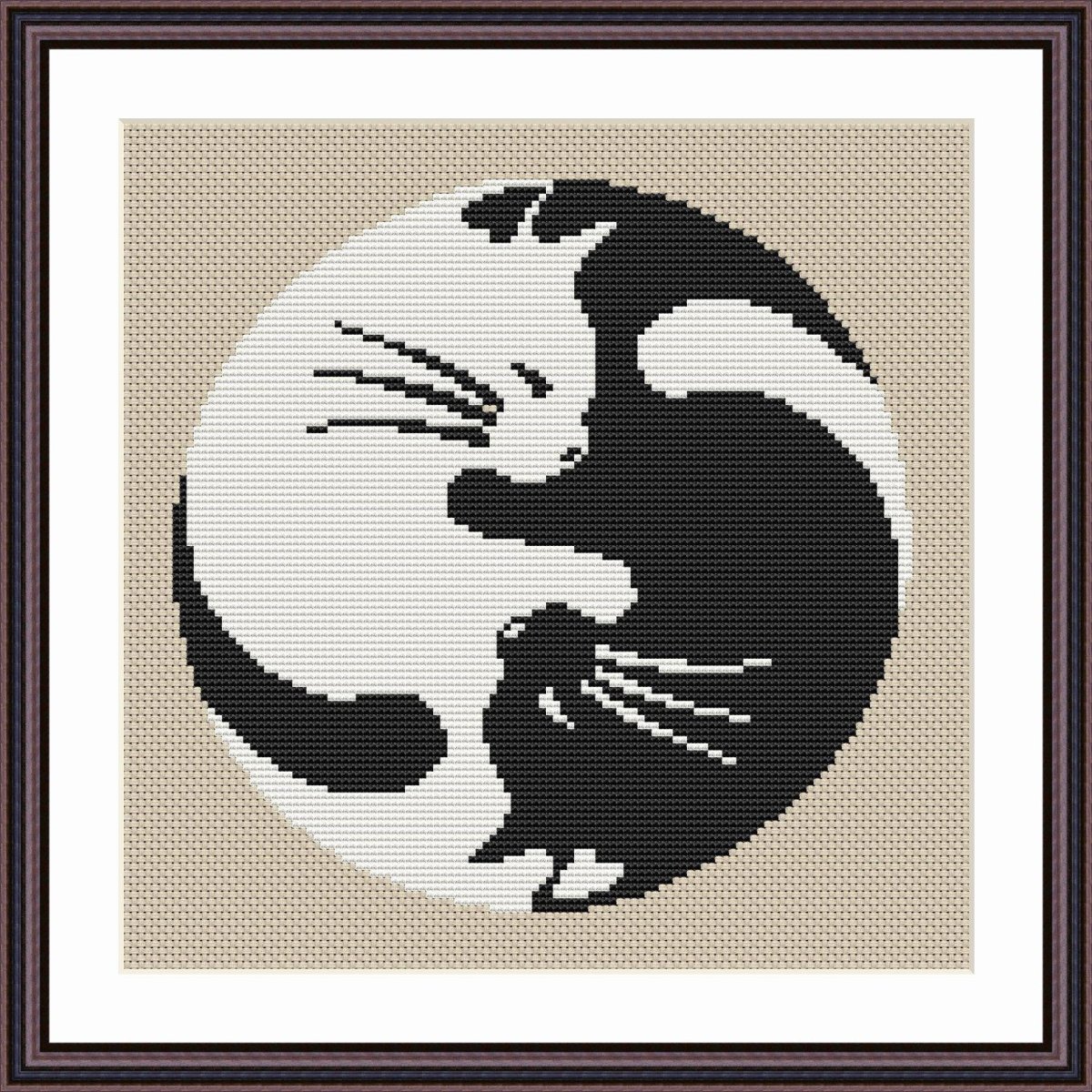 Инь Ян вышивка крестиком