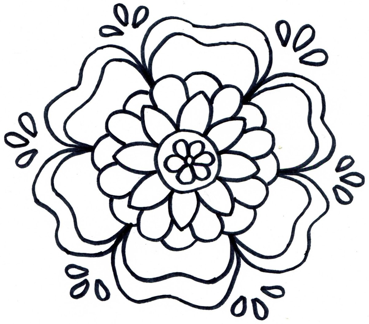 Узор цветок на доску легкие