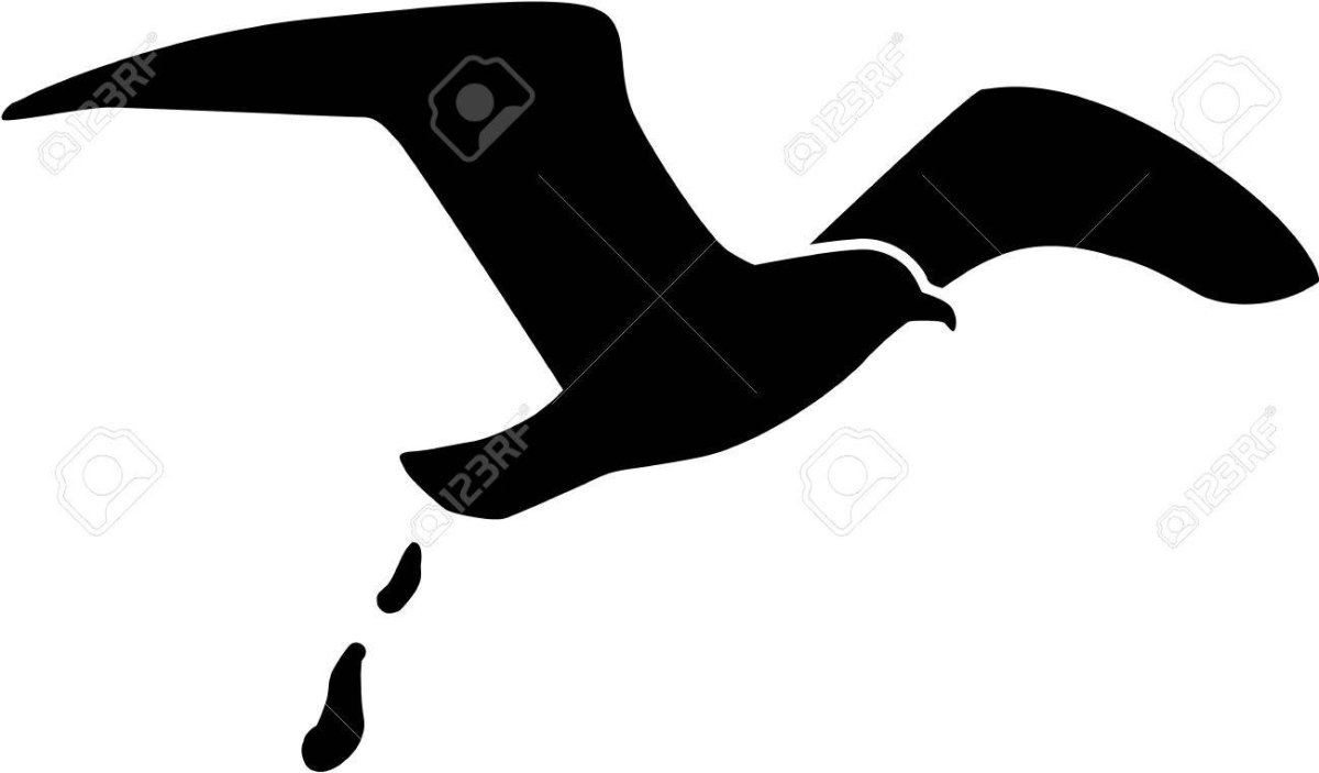 Птица контурный рисунок