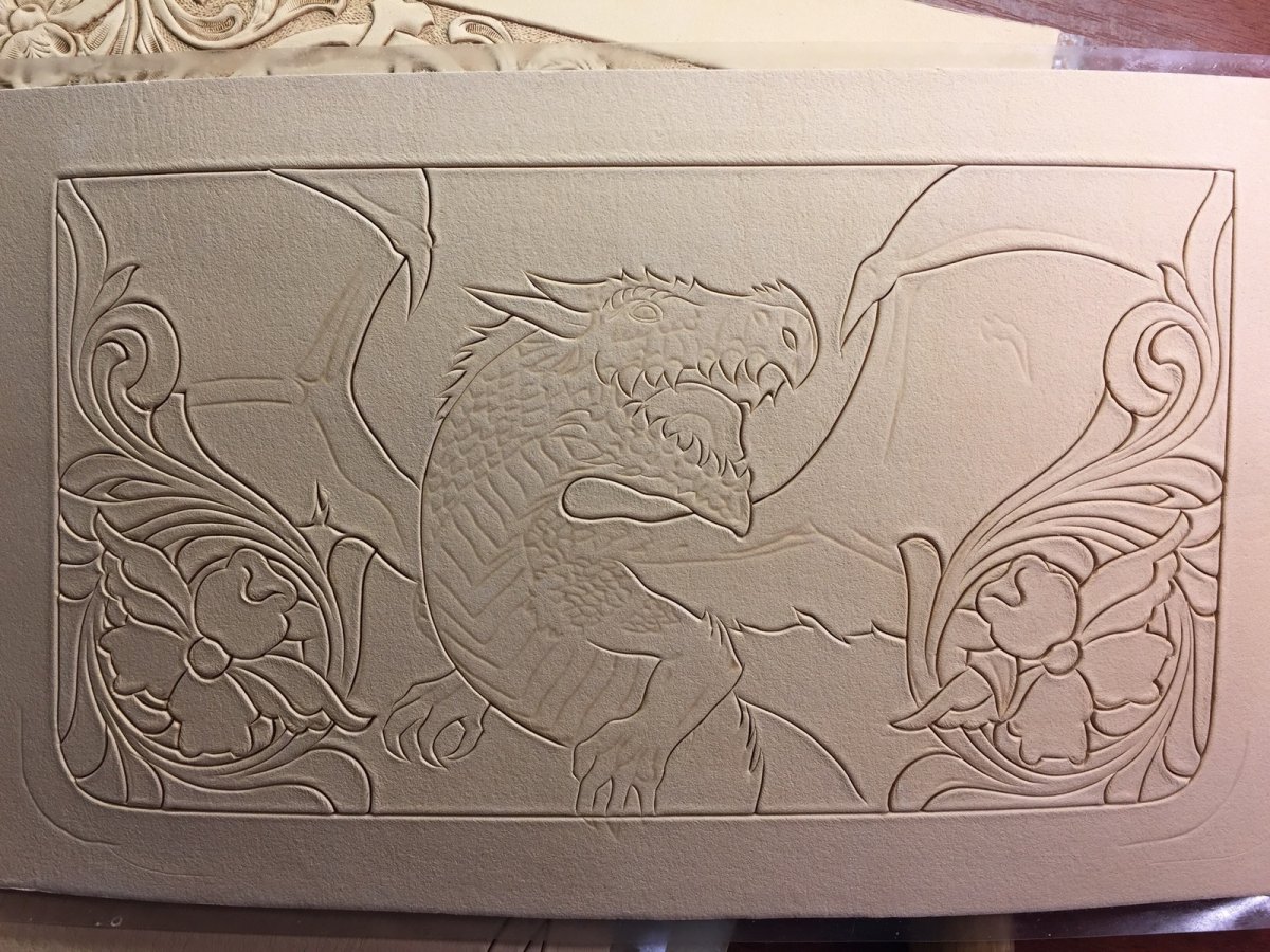 Эскиз тиснение Шеридан на ремень