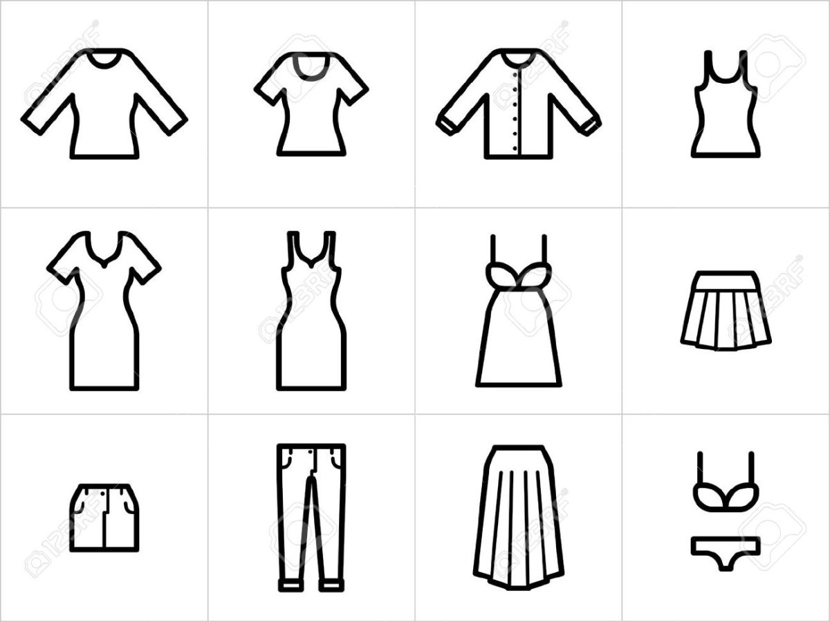 Трафарет одежды