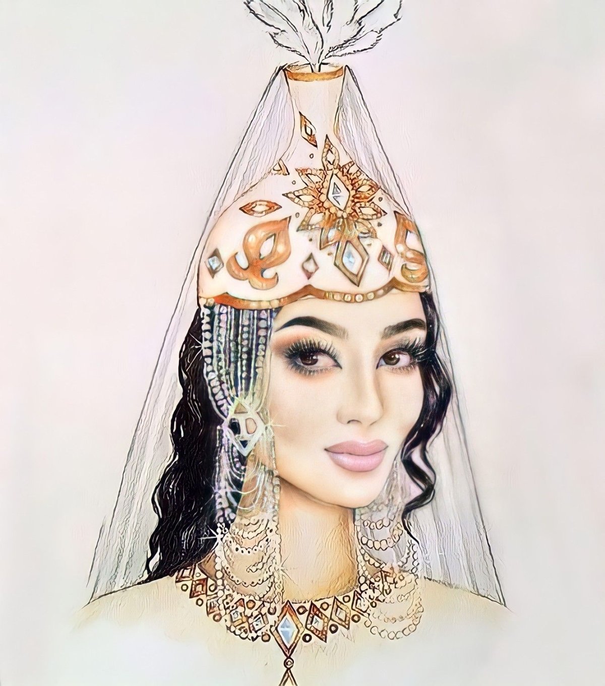 Казахская невеста в саукеле