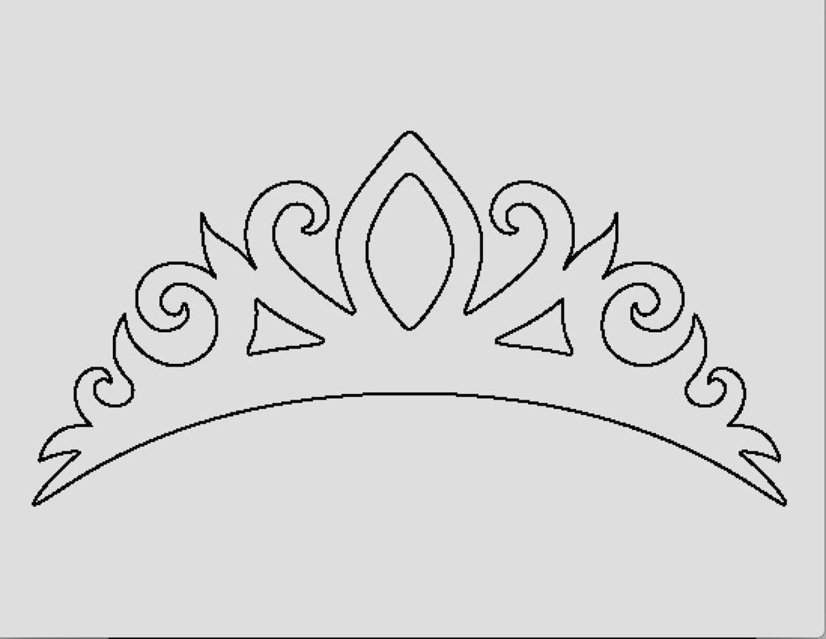 Корона трафарет для вырезания