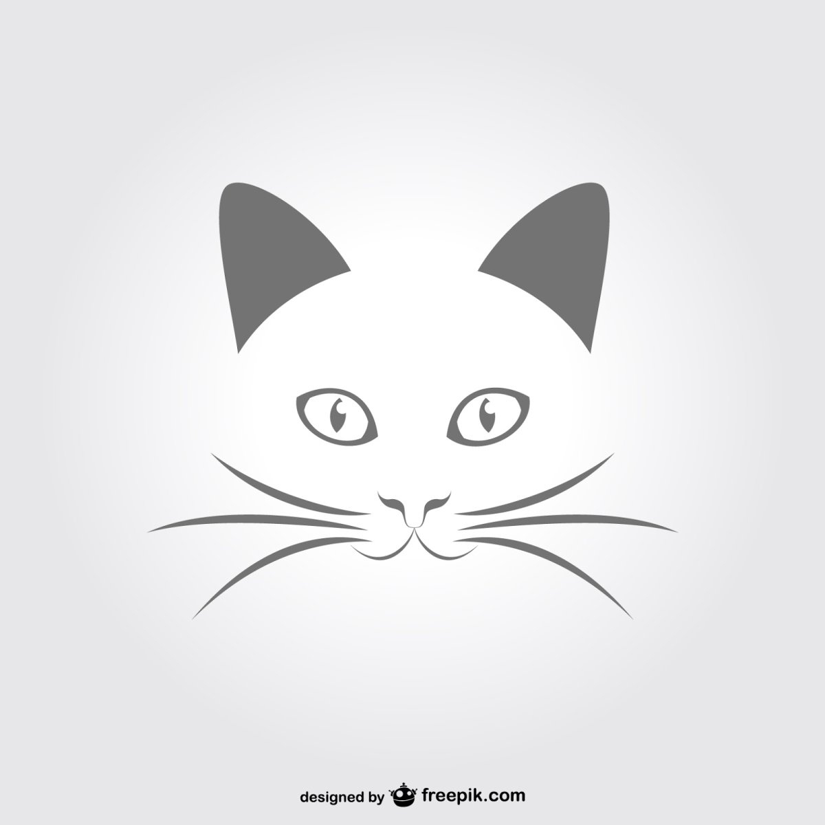 Мордочка кошки трафарет