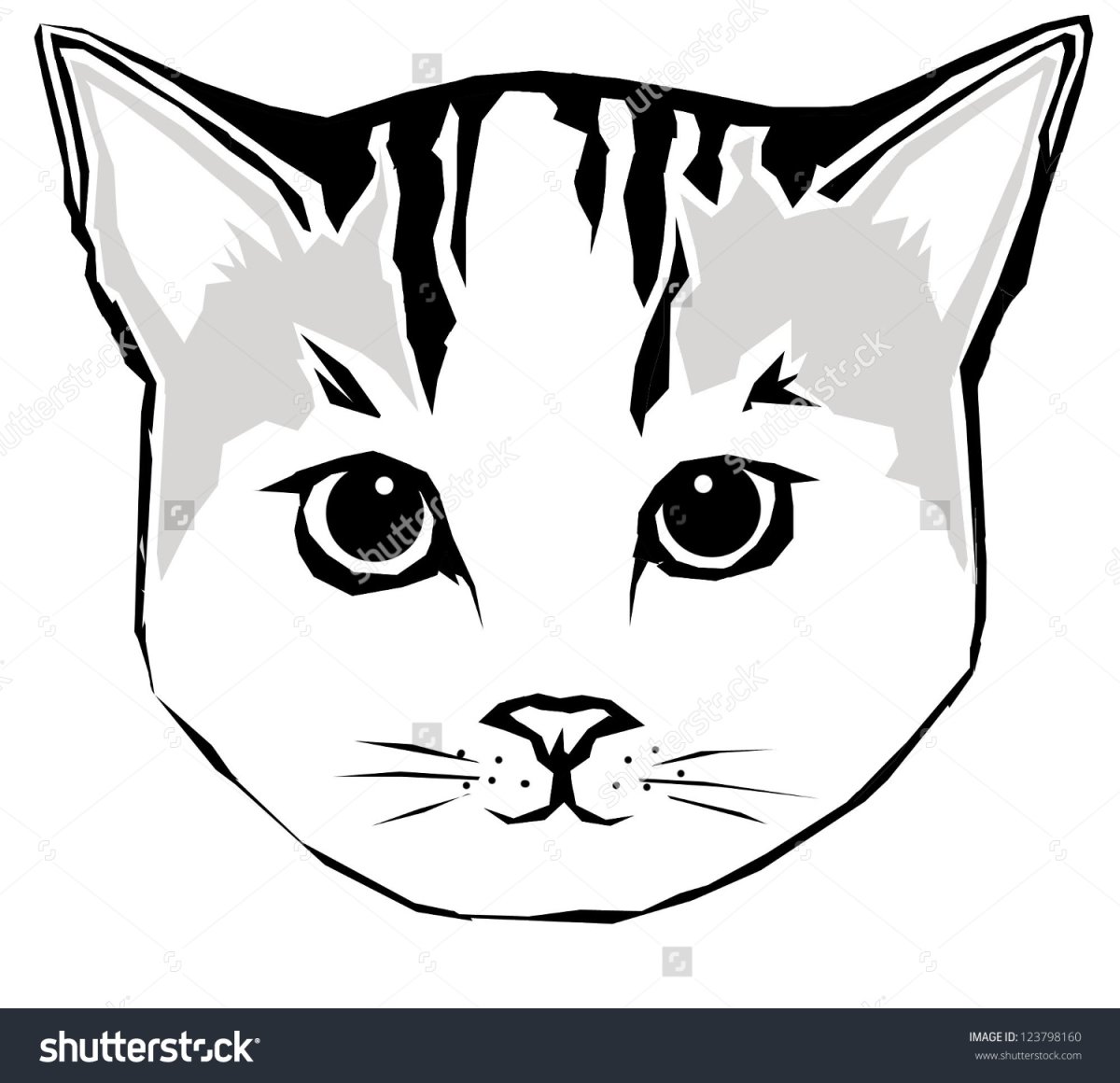 Трафарет для мастики мордочка кота