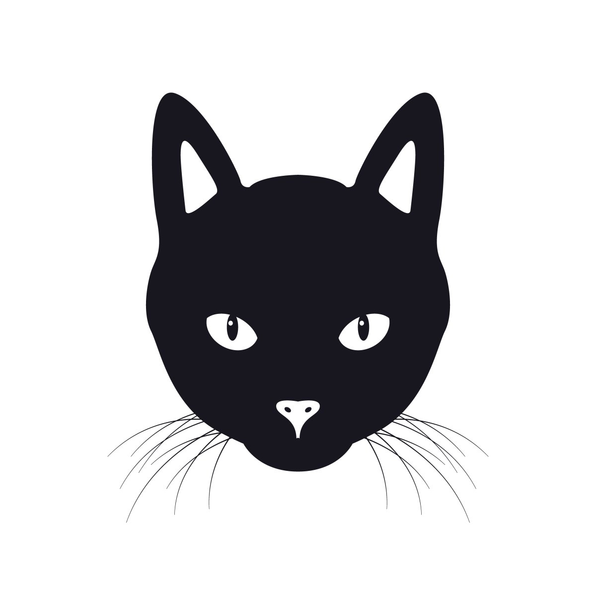 Контур кошачьей мордочки