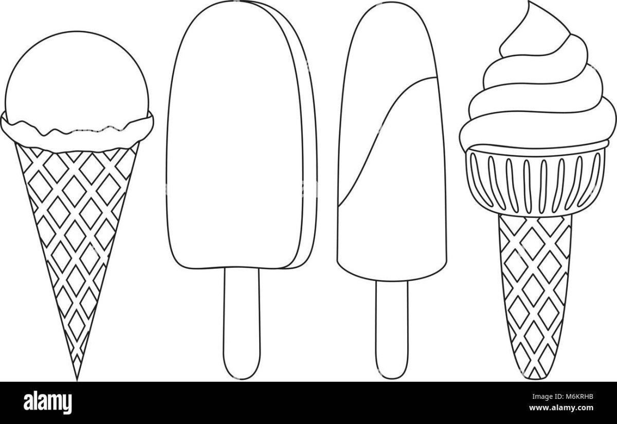 Настоящее мороженое контур