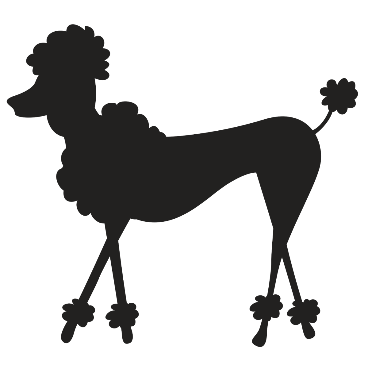 Пудель трафарет