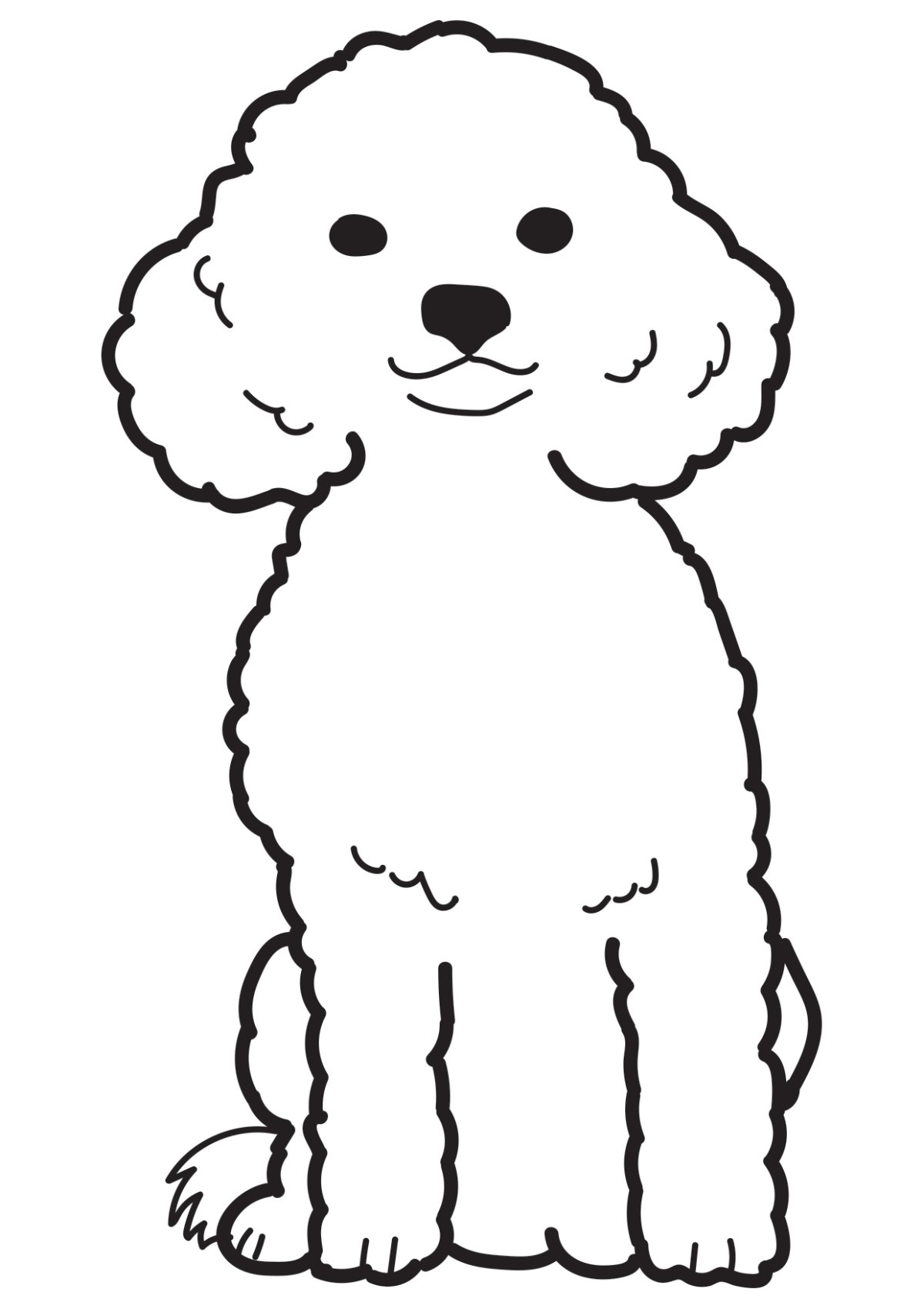 Шаблон пудель для аппликации