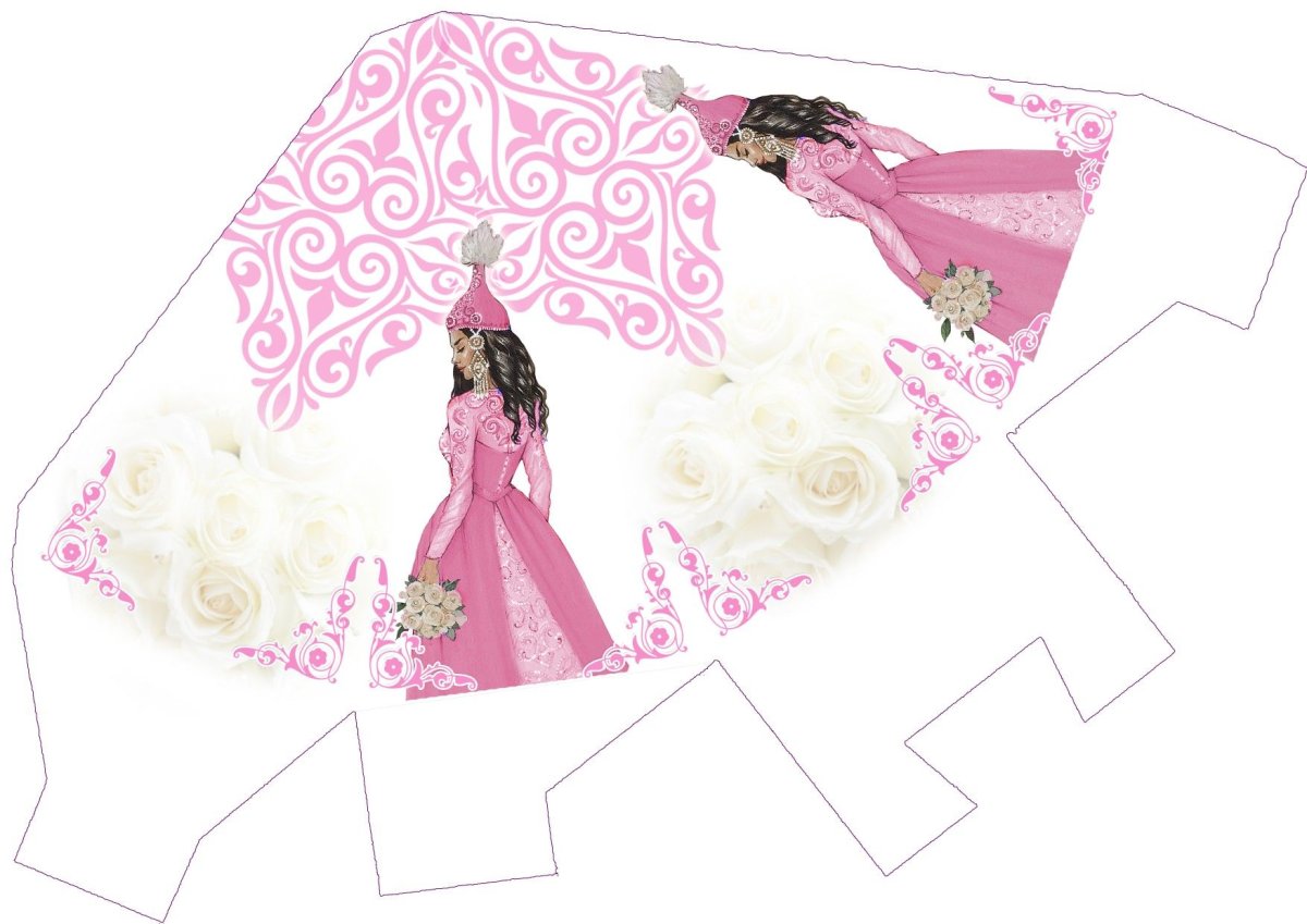 Шаблон треугольной коробочки