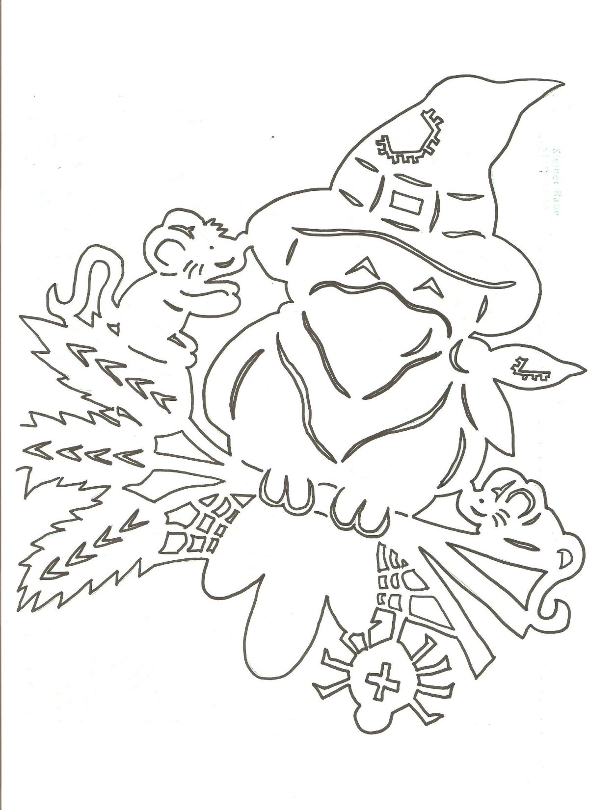 Голова Санты трафарет