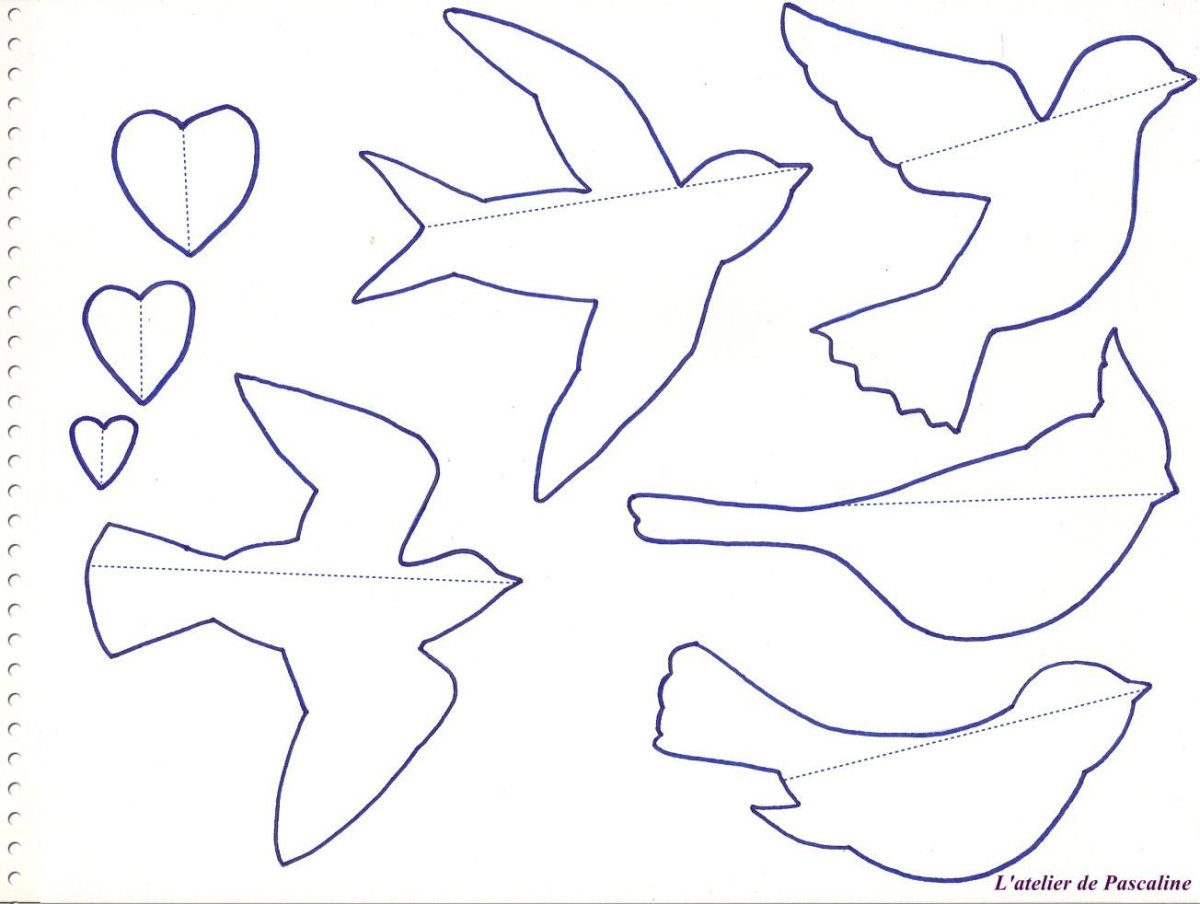 Голуби для вырезания