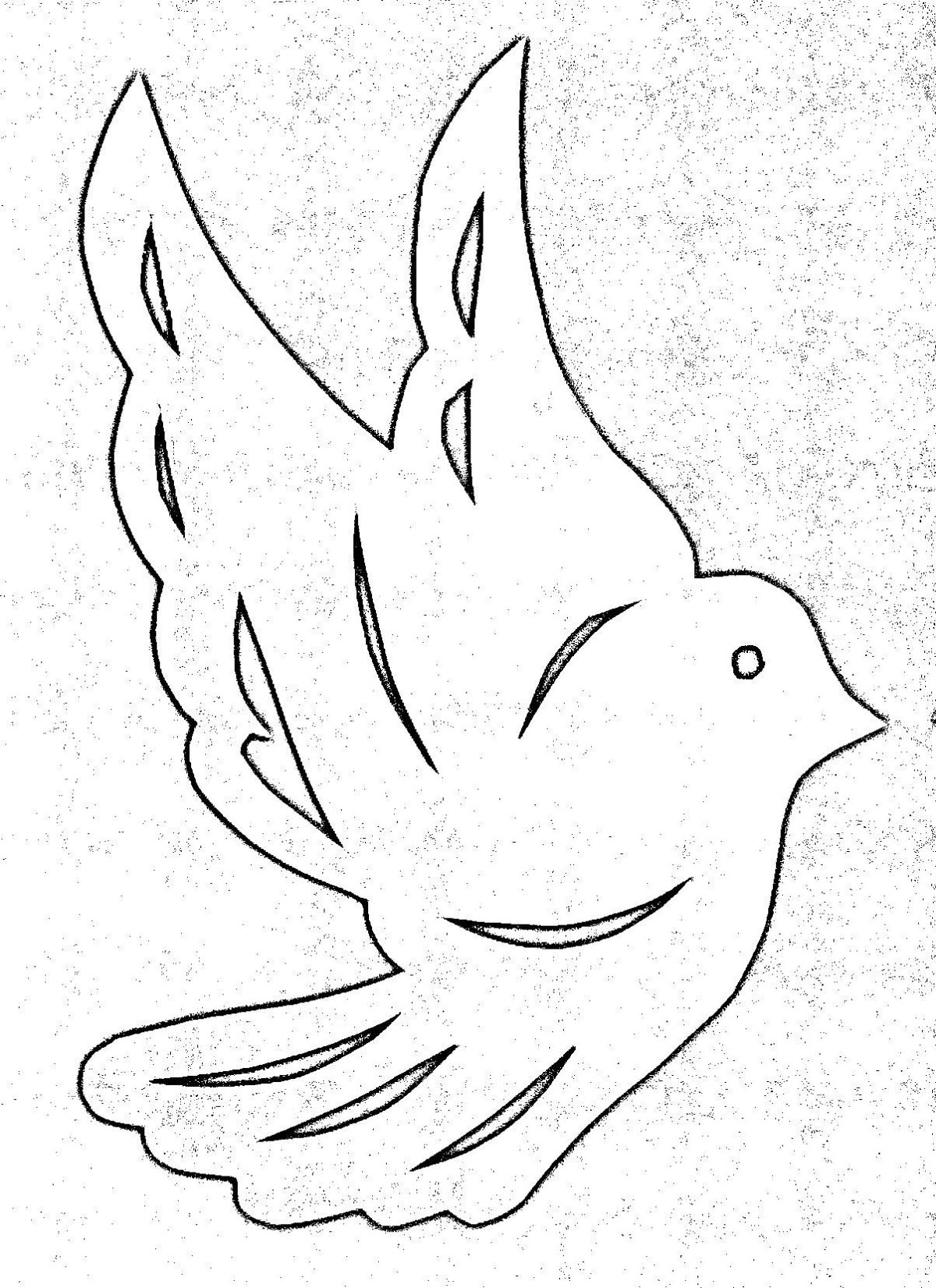 Чайка трафарет для вырезания