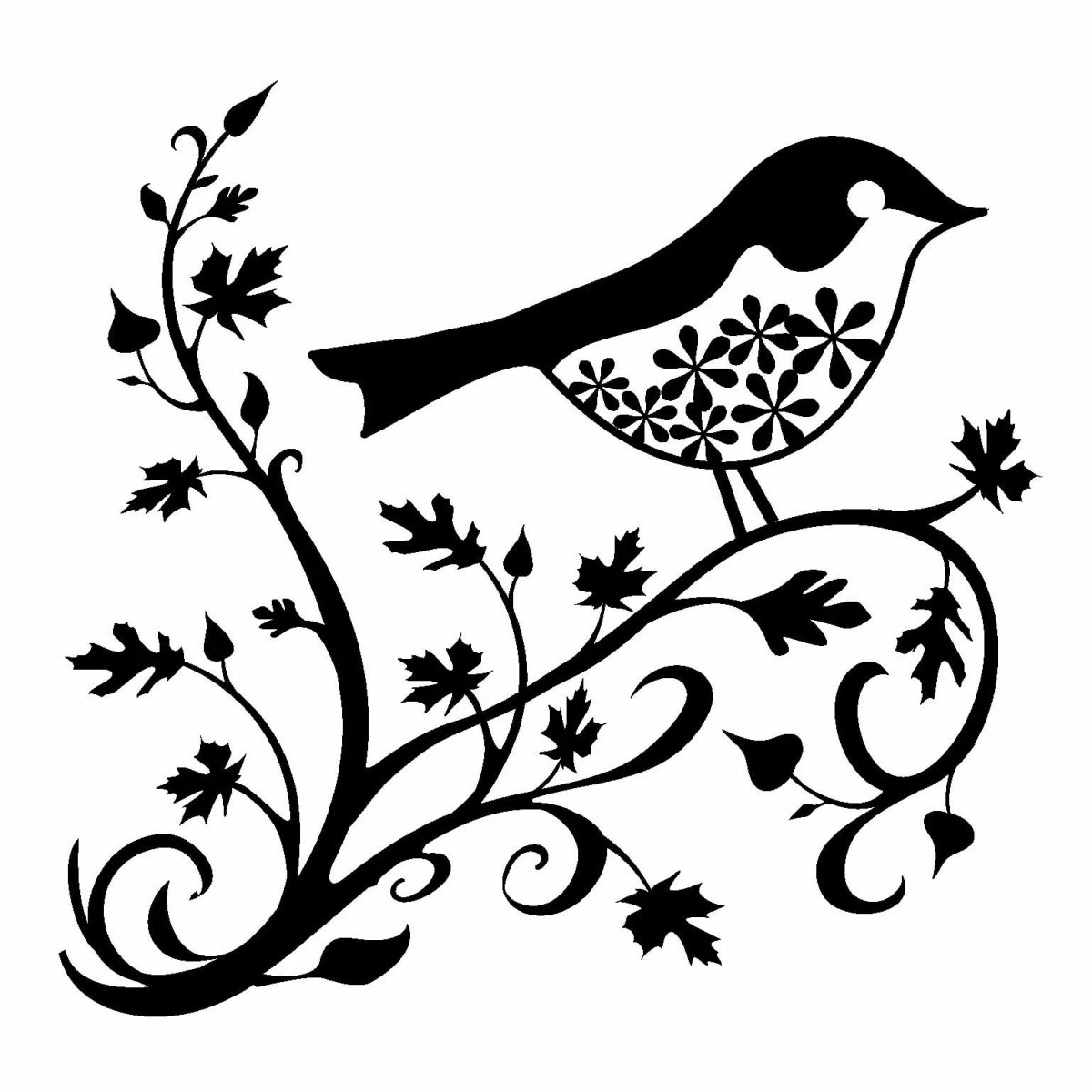 Силуэт павлина для вырезания