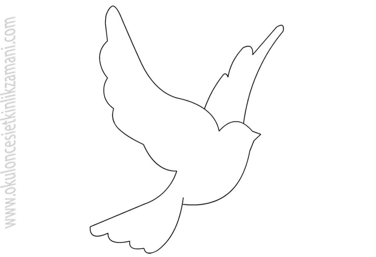 Трафареты маленьких голубей