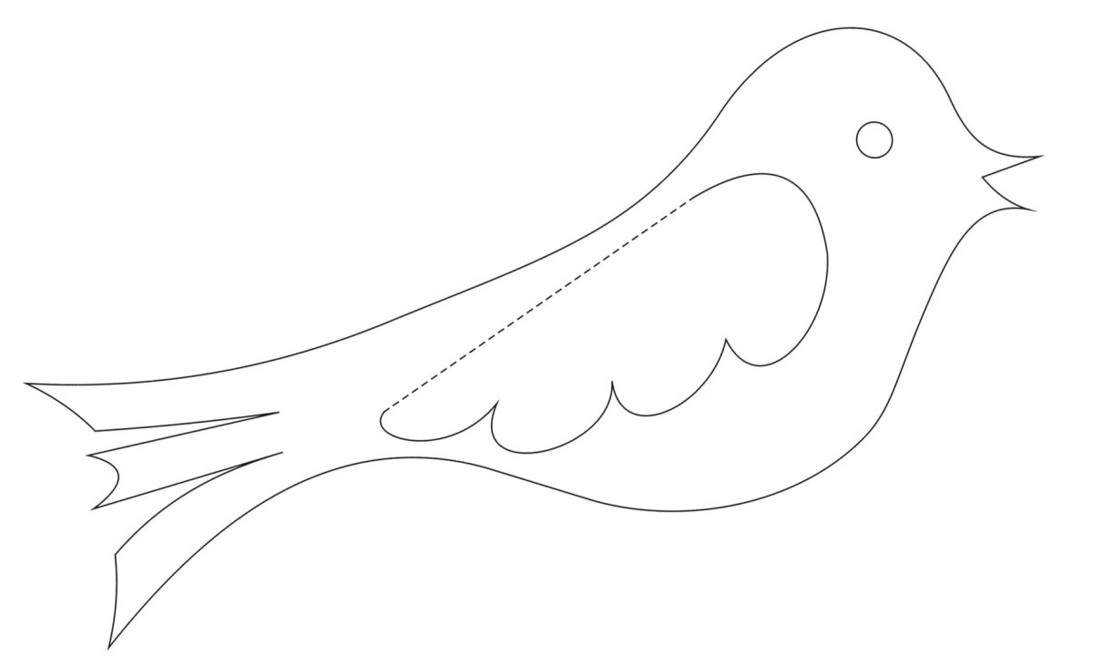 Вытынанка птичка