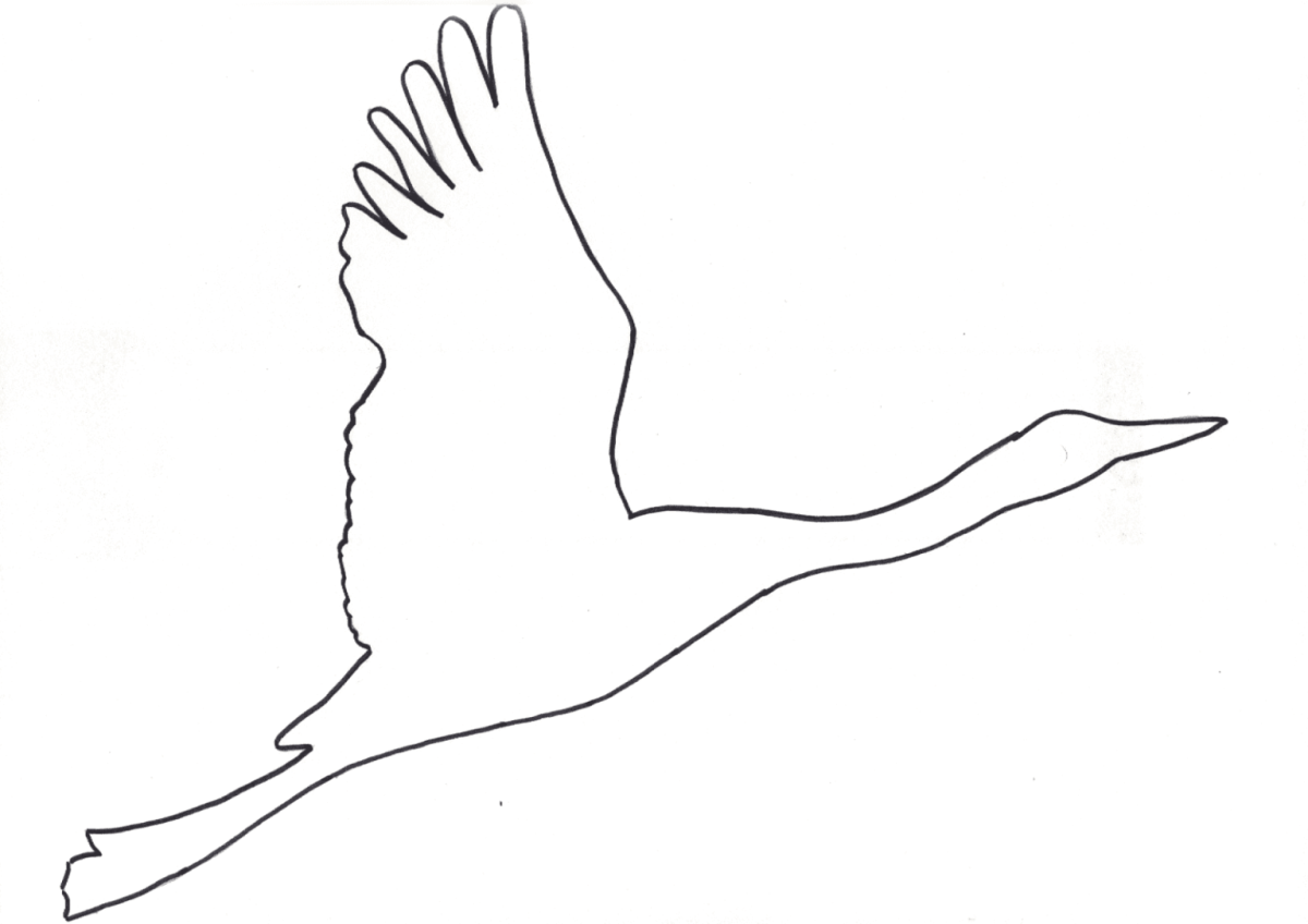 Трафарет голубя для вырезания