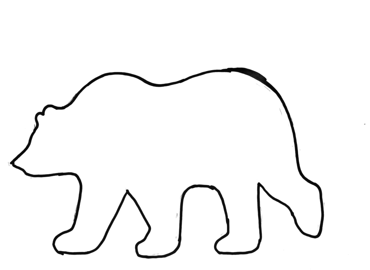 Контур медведя для вырезания