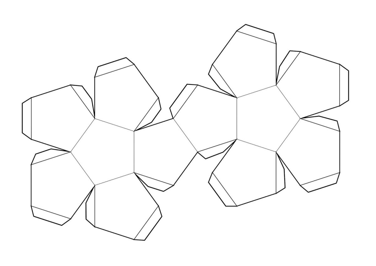 Развертки правильных многогранников додекаэдр