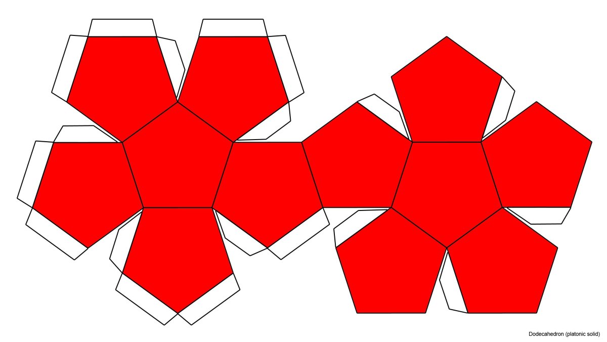Развертка правильного додекаэдра