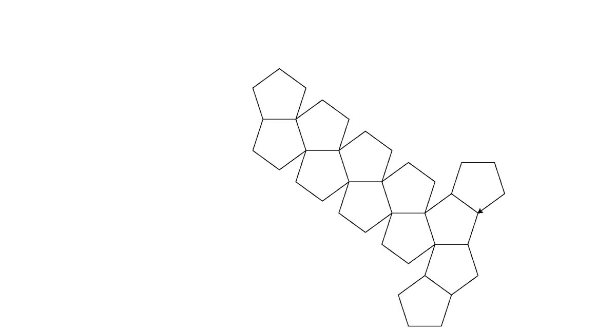 Правильный додекаэдр развертка для склеивания