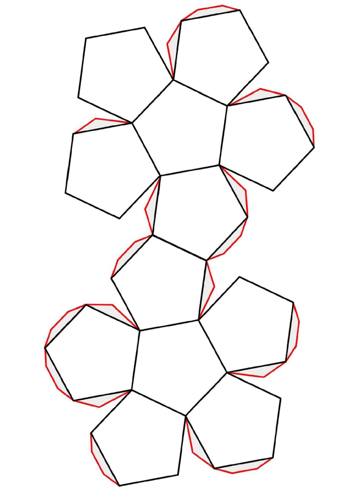 Развертка правильного додекаэдра