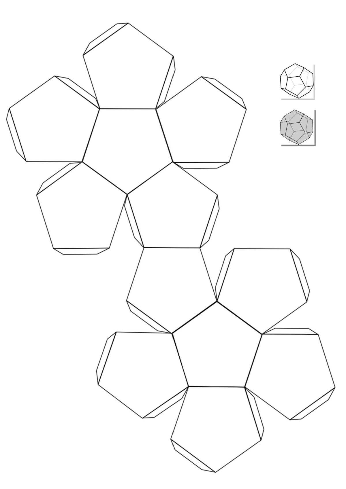 Развертка правильного додекаэдра