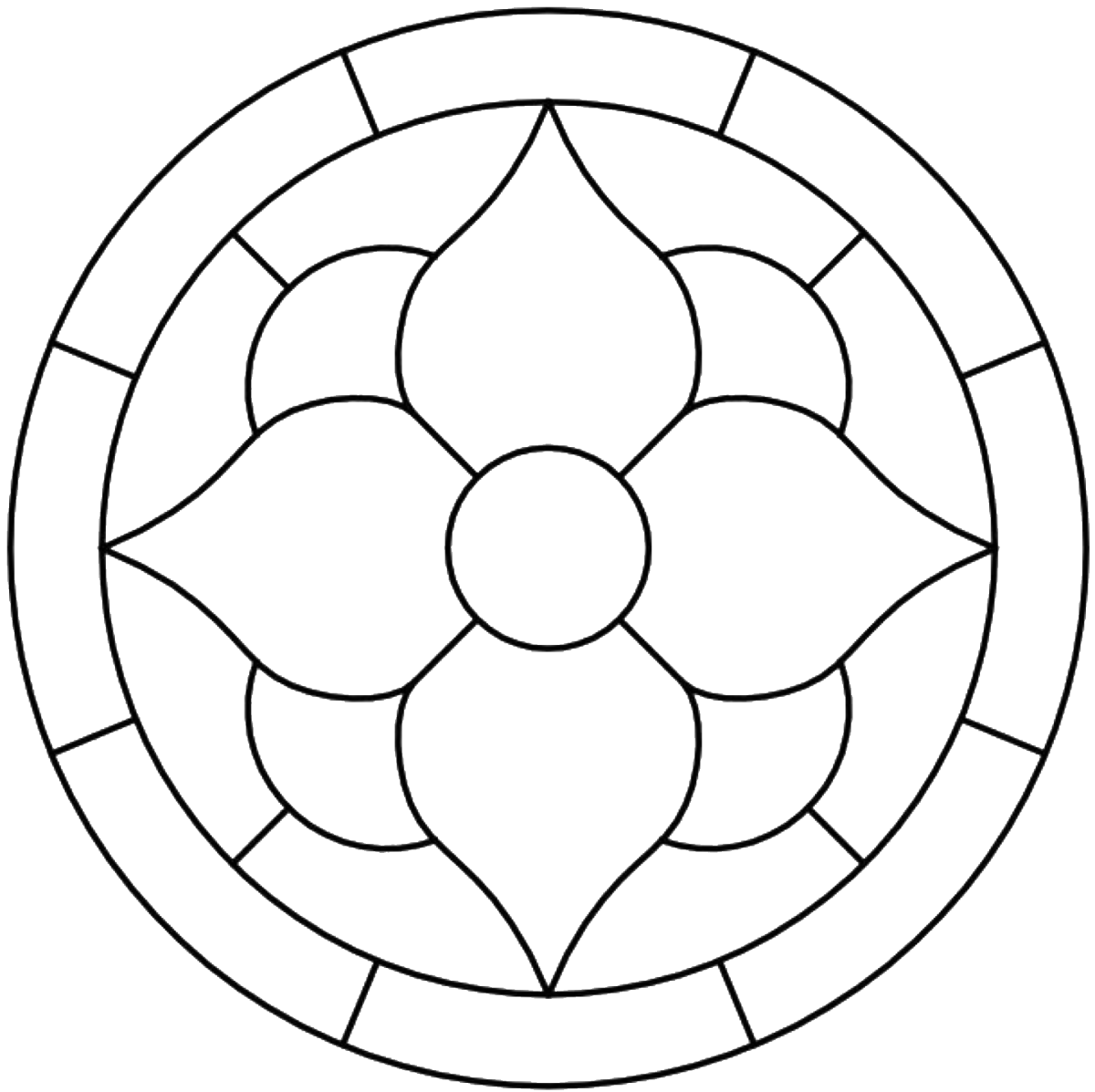 Трафарет для рисования мандал