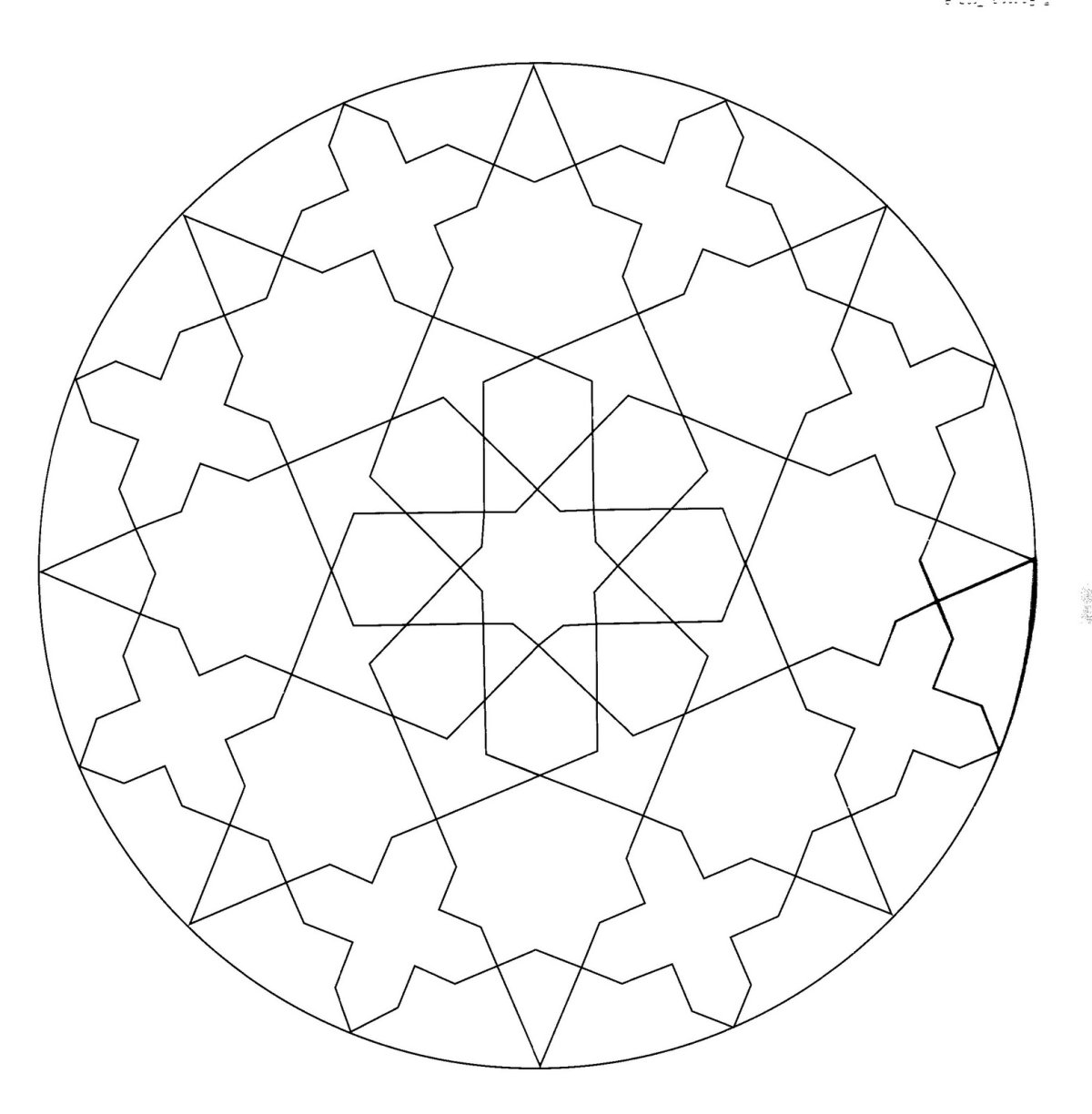 Трафарет для рисования мандал