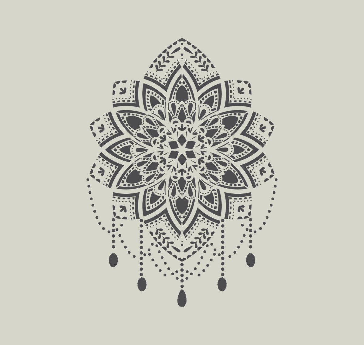 Трафарет Мандала для стены