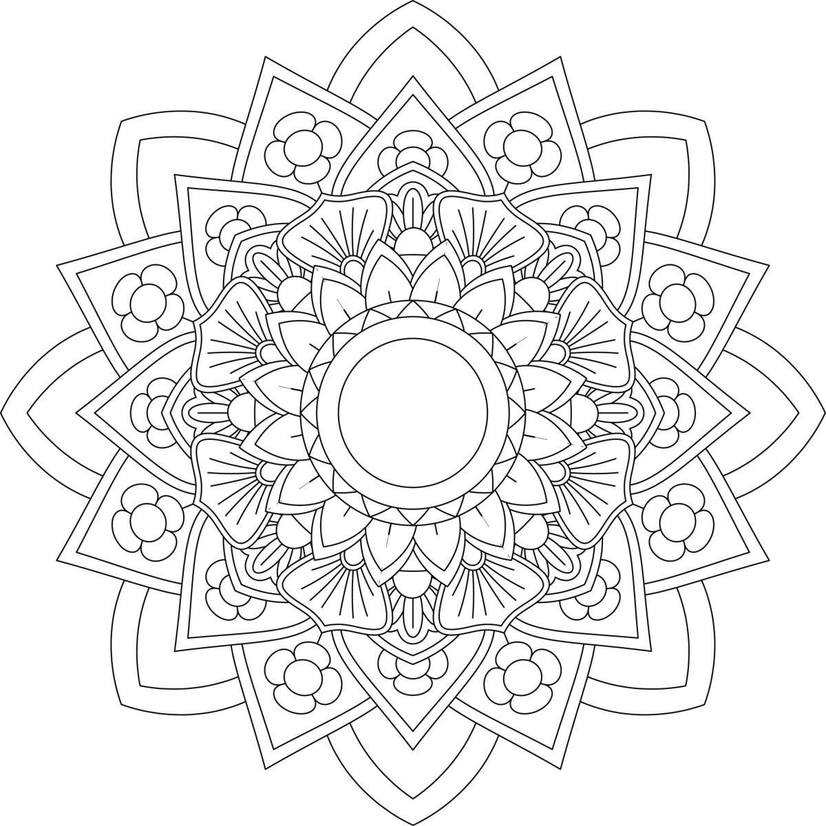 Мандала трафарет