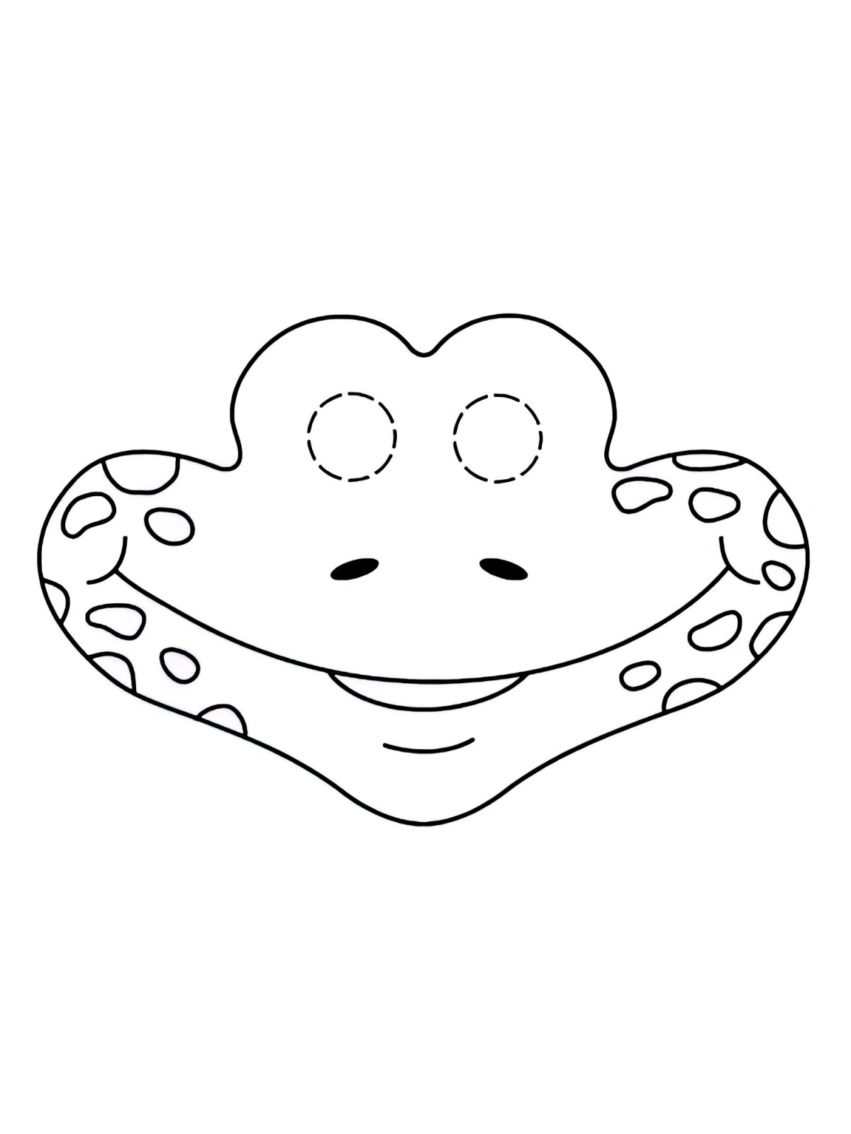 Маска раскраска для детей