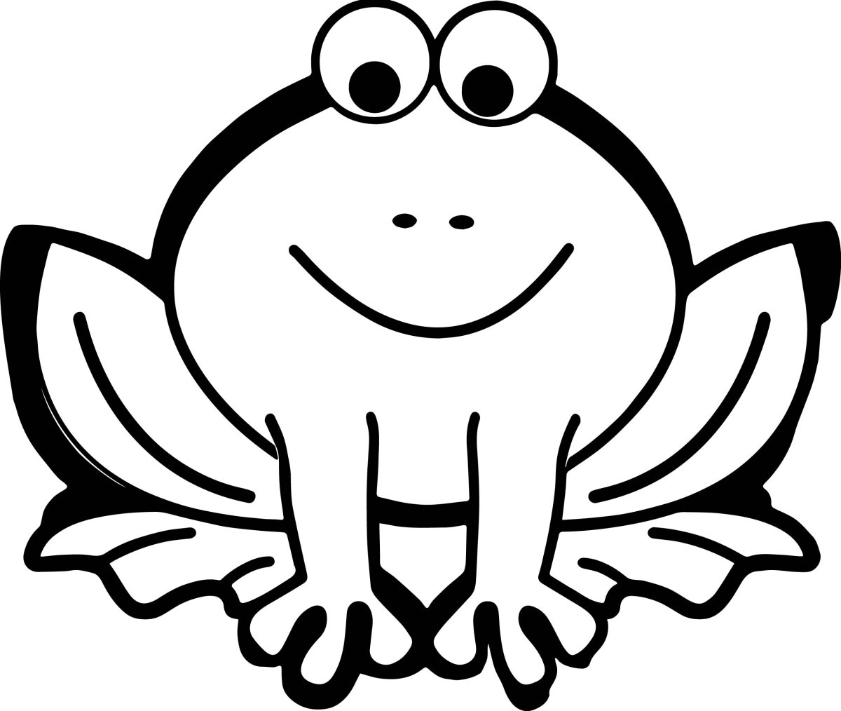 Лягушка раскраска для малышей