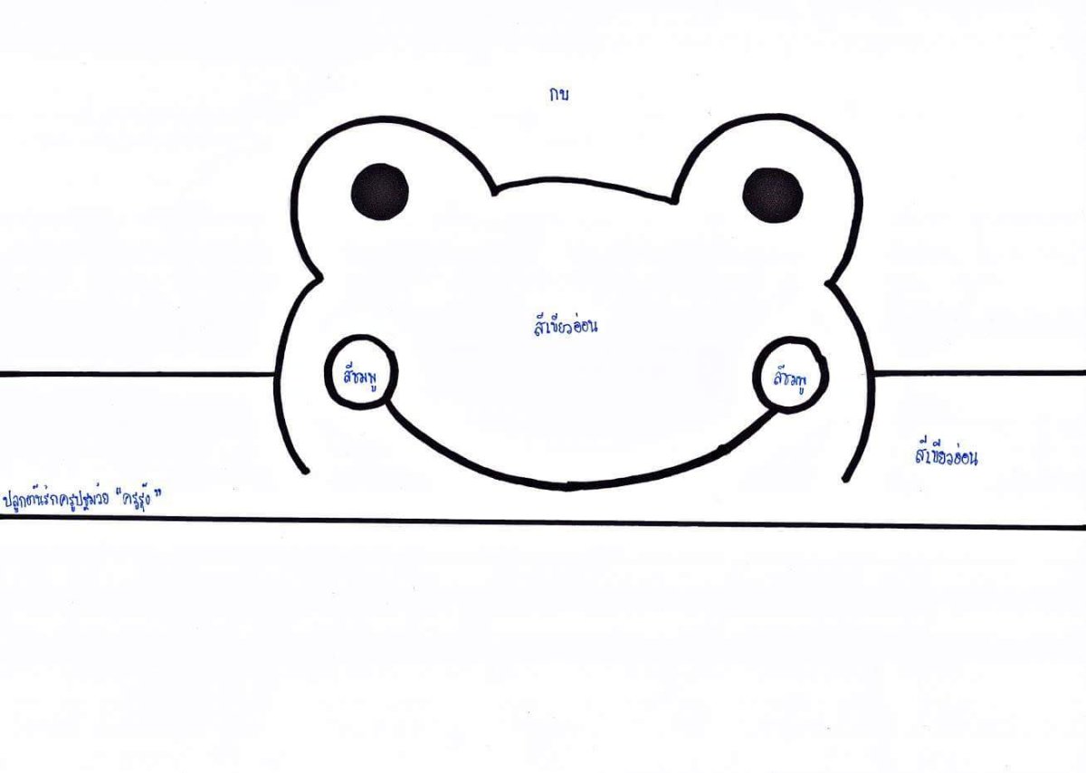 Лягушка трафарет