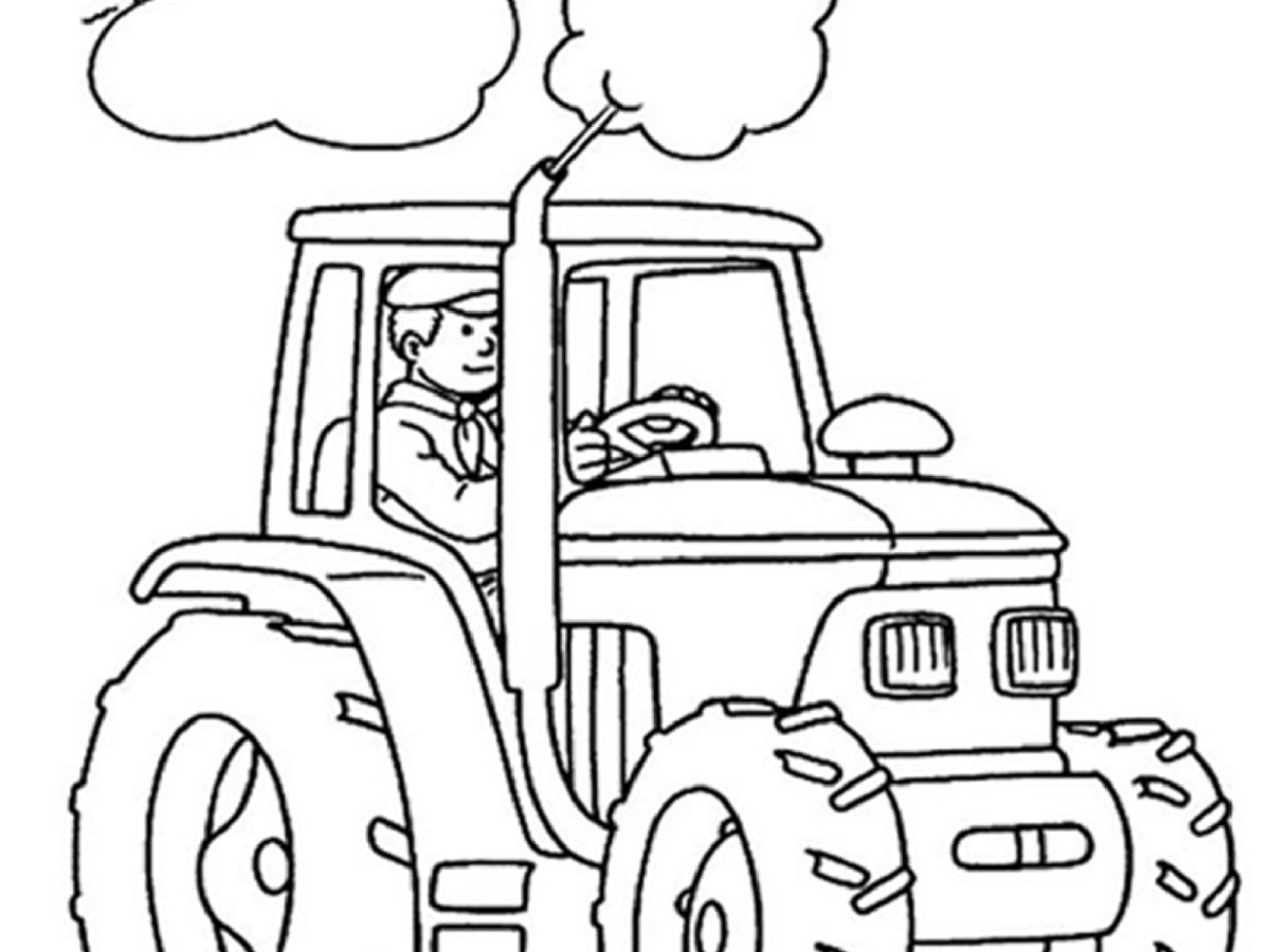 Раскраска тракторист
