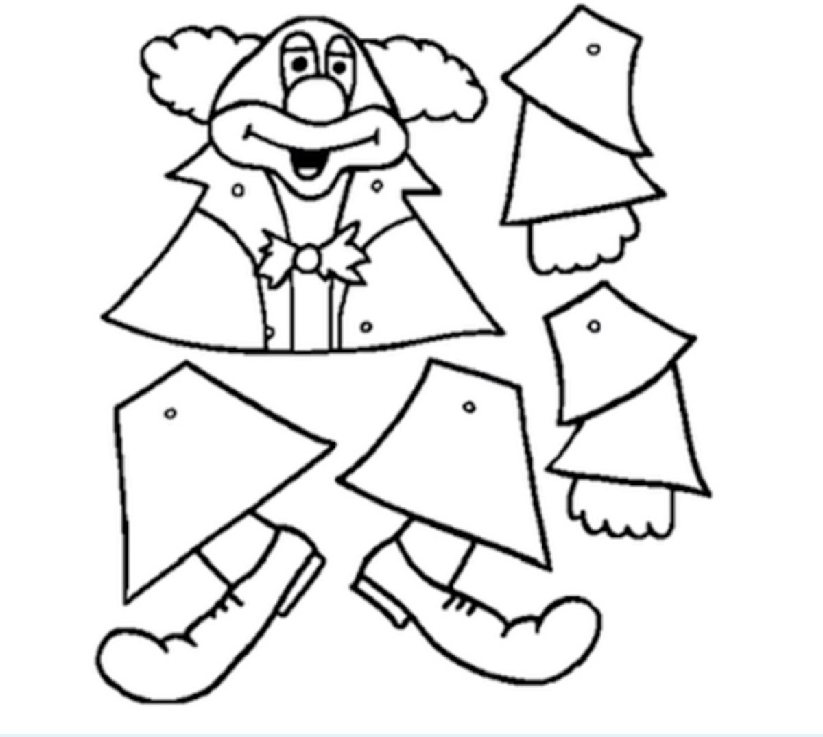 Трафарет клоуна