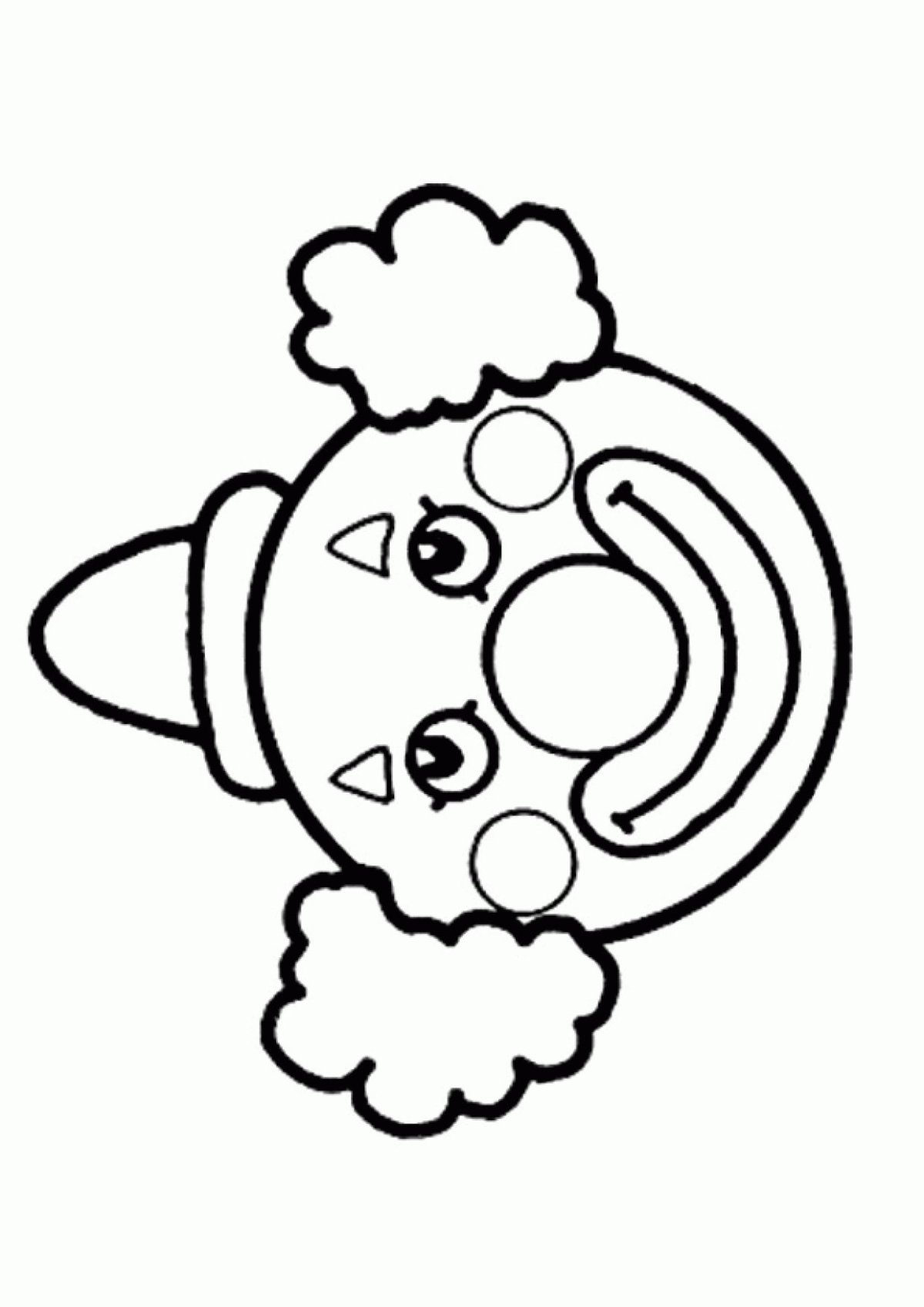 Шаблон клоуна для поделки