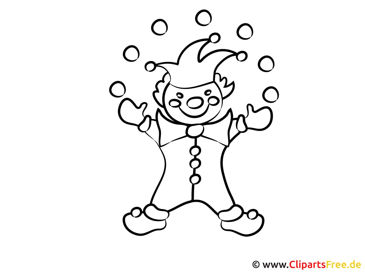 Лицо клоуна раскраска