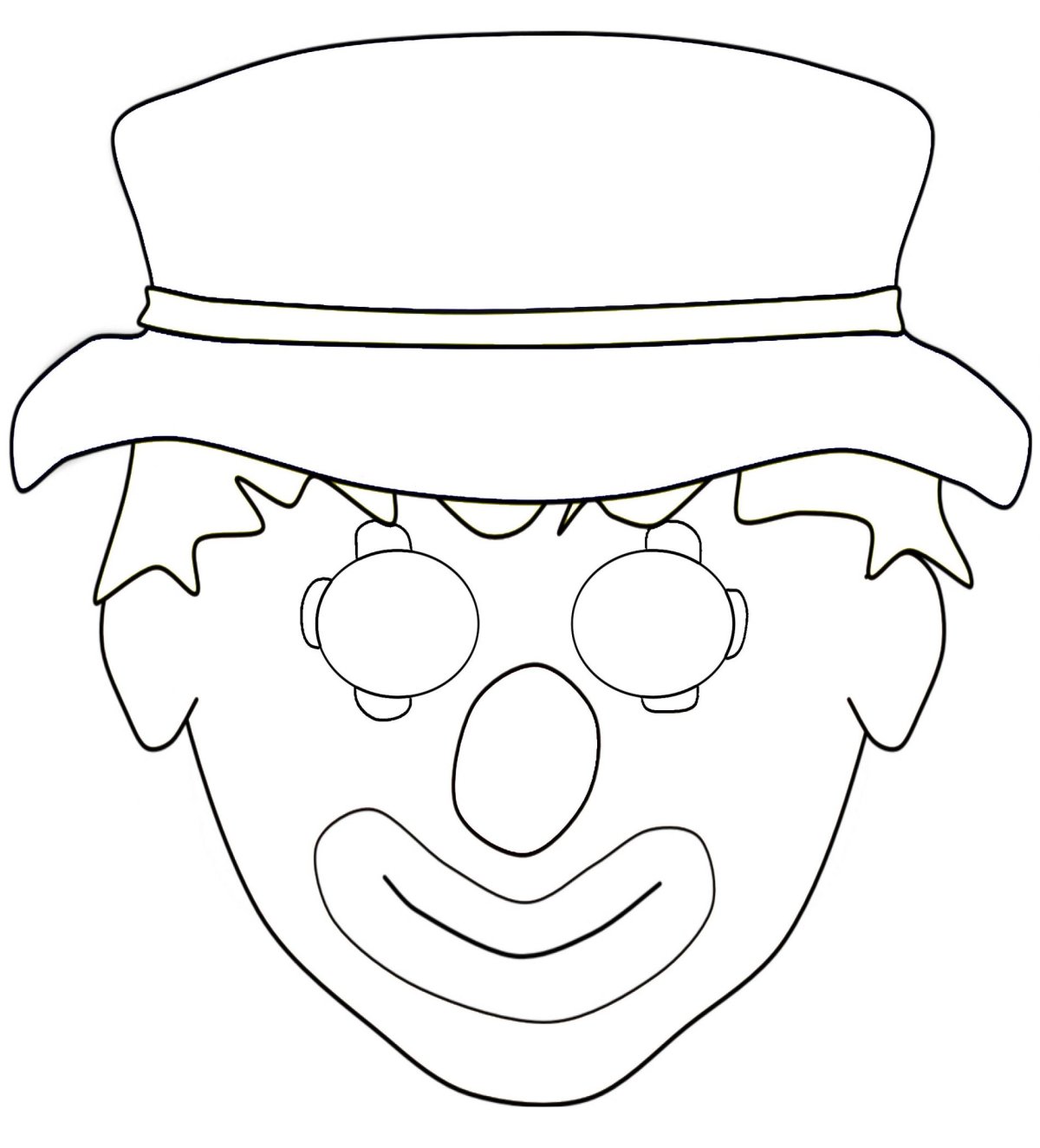 Рисование маска клоуна