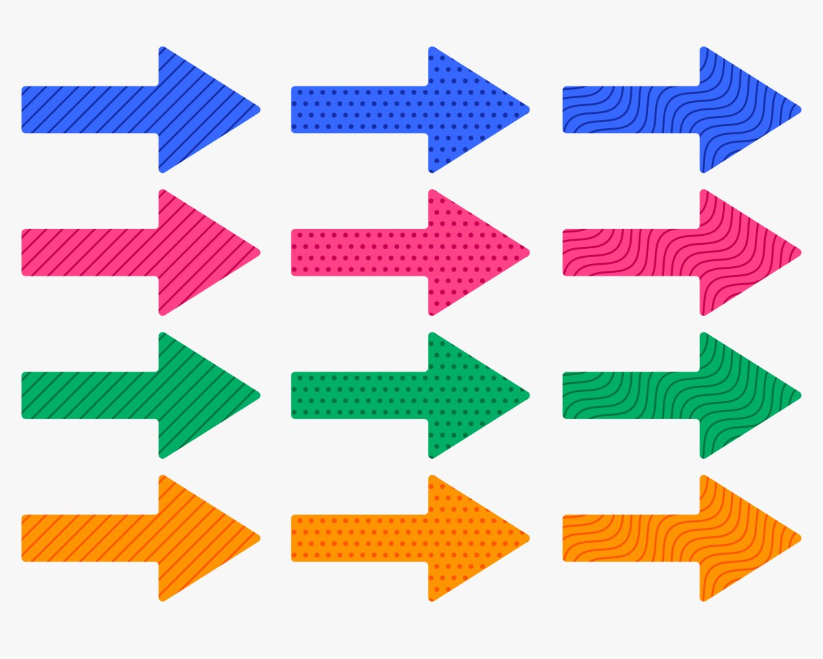 Стрелки в разных направлениях