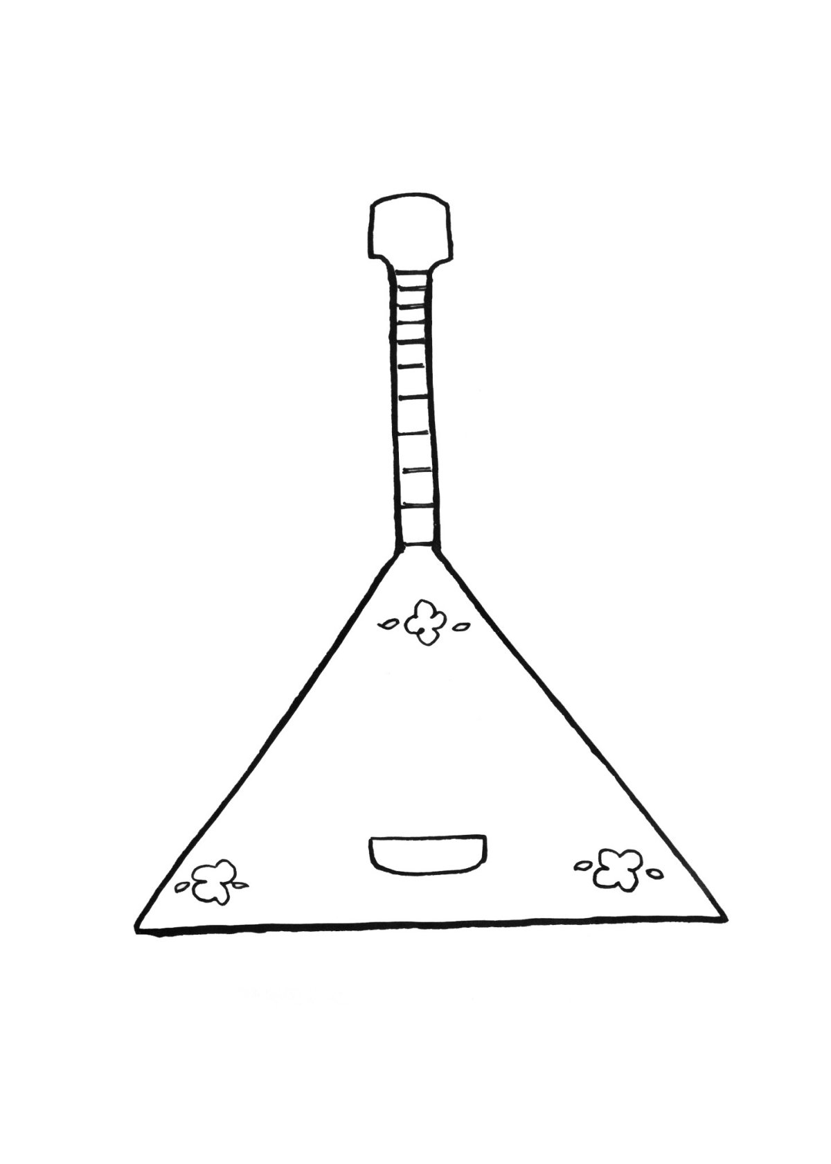 Балалайка Хохлома вектор