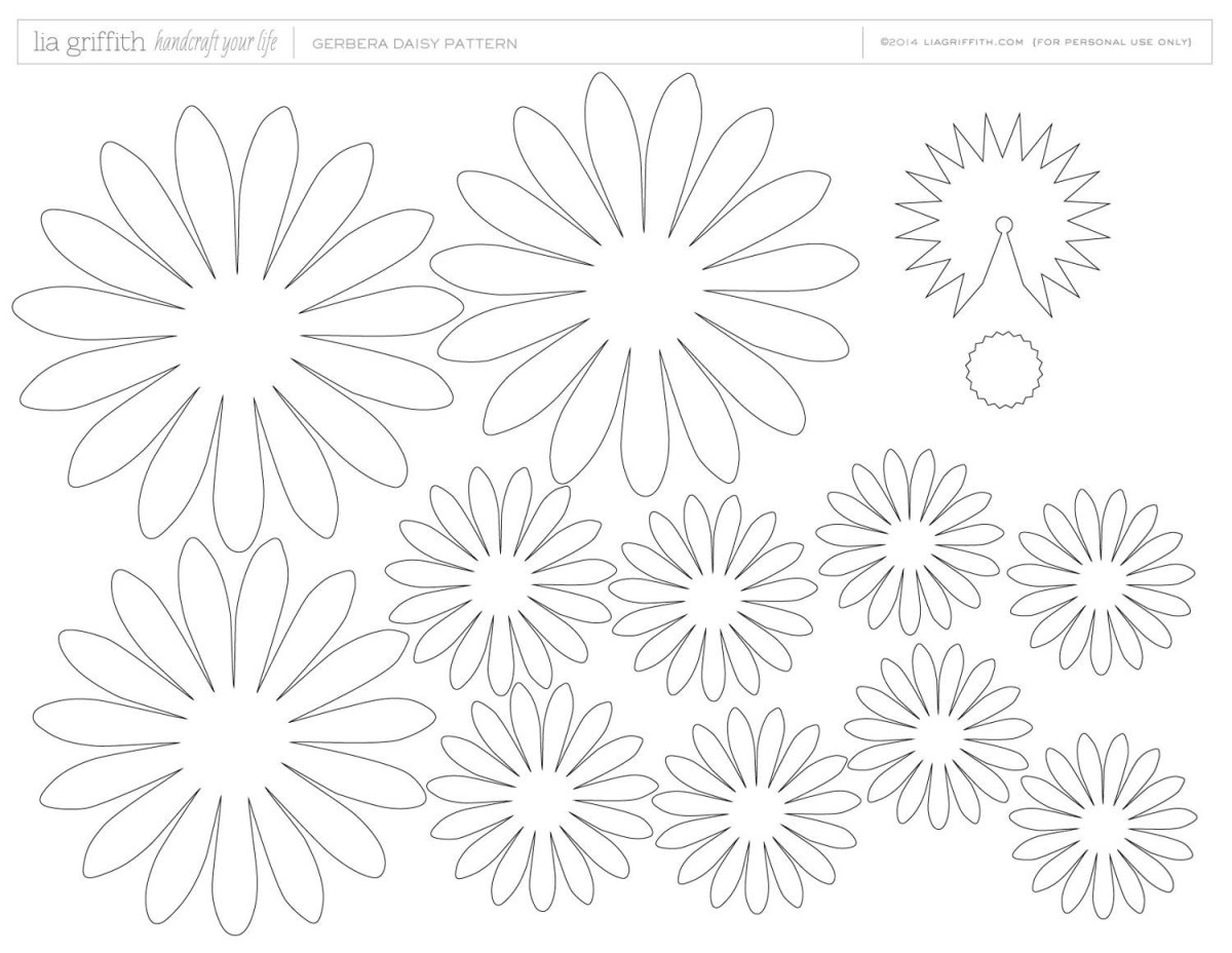 Трафареты ромашек для декора стен