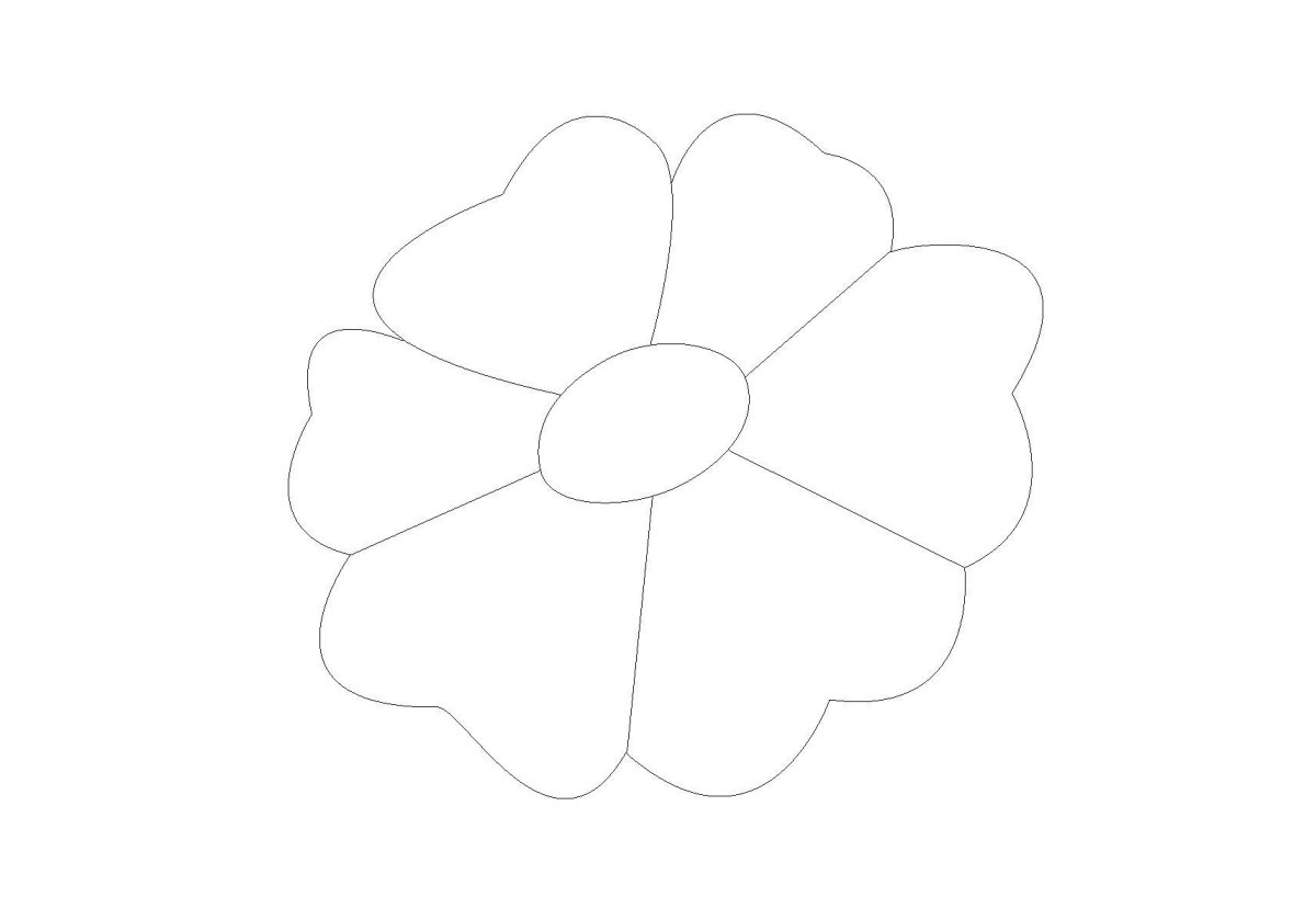 Контур цветов для аппликации